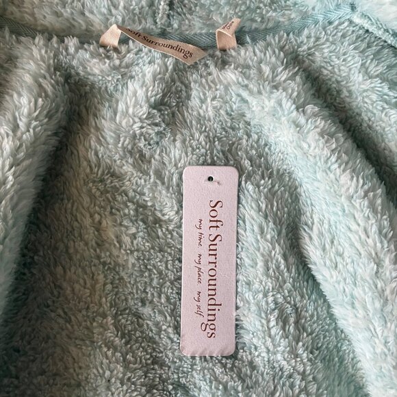 *NWT* Soft Surroundings Soft Blue Cozy Up Cardi Size L - Cozycore, Cabincore - Picture 7 of 10